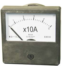 Головка измерительная Амперметр, размер 80x80 мм, 50А~/5А~, марка E8030, точность 2.5