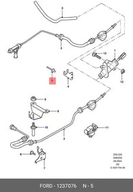 Фиксатор тормозного шланга FORD 1 237 076 | купить в розницу и оптом