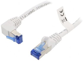 S/FTP6A-90-030WH, Patch cord; S/FTP; 6a; stranded; Cu; LSZH; white; 3m; 27AWG; -20?65°C