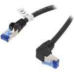 51558, Patch cord; S/FTP; 6a; stranded; Cu; LSZH; black; 2m; 27AWG; -20?65°C