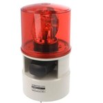 S125DLR-WS-24-R, Сигнализатор: светозвуковой, 24ВDC, LED, красный, IP54, d119x215мм