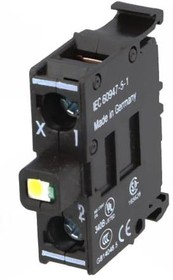 Фото 1/2 M22-LEDC230-W, Блок для индикатора, светодиод, белый, 230В, винт, монтаж на основание