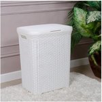 Корзина для белья Ротанг 60л белый 186006