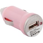Автомобильная зарядка LP с USB выходом 1А розовый, европакет