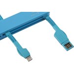 USB Дата-кабель LP 3 в 1 micro USB для Apple 8 pin, Apple 30 pin карманный синий