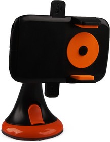 Фото 1/2 Держатель в автомобиль LP 12HD68 для телефона на штанге оранжевый, черный