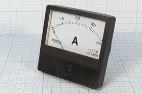 Фото 1/2 Головка измерительная Амперметр, размер 80x80 мм, 400А~/5А~, марка Ц42300, точность 2.5