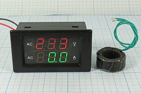 Головка измерительная Амперметр, размер 61x37 мм, 100А~/75мВ~/500В~, марка AV56