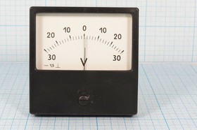 Фото 1/3 Головка измерительная Вольтметр, размер 80x80 мм, 30В-30, марка М42300, точность 1.5