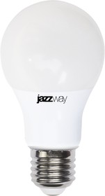 Фото 1/3 Jazzway Лампа светодиодная (LED) «груша» d60мм E27 180° 10Вт 220-240В матовая тепло-белая желтая 3000К