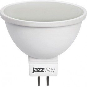 Фото 1/4 Jazzway Лампа светодиодная (LED) с отражателем d50мм GU5.3 120° 7Вт 220-240В матовая нейтральная холодно-белая 4000К