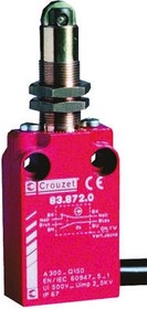 83872301, Plunger Limit Switch, NO/NC, IP66, IP67, Metal Housing, 30V ac Max, 100mA Max
