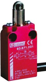 83871301, Plunger Limit Switch, NO/NC, IP66, IP67, Metal Housing, 30V ac Max, 100mA Max