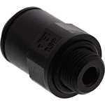 PM010611E, PM Series Straight Threaded Adaptor, G 1/8 Male to Push In 6 mm ...