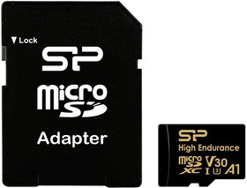 SP128GBSTXDV3V1H, Флеш карта microSD 128GB Silicon Power Golden High Endurance A1 V30 microSDXC Class 10 UHS-I U3 100/80 Mb/s