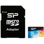 Флеш карта microSDHC 32Gb Class10 Silicon Power SP032GBSTHDU1V20SP + adapter
