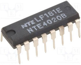 Фото 1/3 NTE4020B, IC: digital; 14bit,binary counter; CMOS; THT; DIP16; 3?18VDC; 600uA