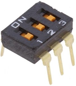 Фото 1/4 A6T-3101, Переключатель: DIP-SWITCH, Кол-во секций: 3, ON-OFF, 0,025A/24ВDC