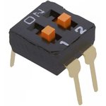 A6T-2104, DIP Switches / SIP Switches 2 POS RAISED ACT