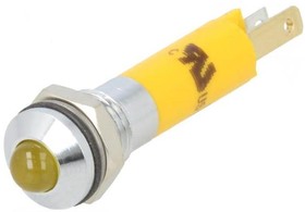 19040352, Светодиод 8 мм 24 В пост. тока с заметной рамкой желтый