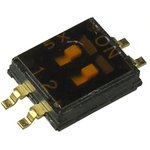 DHN-02-T-V, DIP Switches / SIP Switches Half Pitch Dip switch 1.6mm height