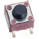 DTSM-63K-V-T/R, Tactile Switch, 1NO, 1.3N, 6.2 x 6.2mm, DTSM