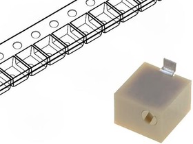 Фото 1/4 3214X-1-103E, 10kΩ, SMD Trimmer Potentiometer 0.25W Top Adjust , 3214