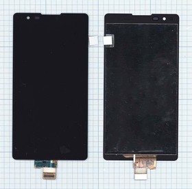 Дисплей (экран) в сборе с тачскрином для LG X Power черный