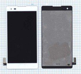 Дисплей (экран) в сборе с тачскрином для LG X style белый