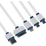 USB кабель LP 4 в 1 для подзарядки для Apple 8 pin, 30 pin, MicroUSB ...