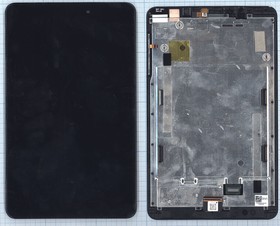 Дисплей (экран) в сборе с тачскрином для Acer Iconia A1-850 черный с рамкой