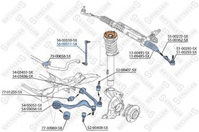 56-00511-SX, 56-00511-SX_тяга стабилизатора переднего правая!\ BMW E87/E90/E91 all 04