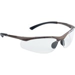 CONTPSI, CONTOUR II Anti-Mist UV Safety Glasses, Clear PC Lens, Vented