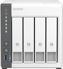 Фото 1/10 Системы хранения данных QNAP CHANNEL QC 2GhzCPU/4Gb/upto 4HDD, upto 12 with TL-D800C/SATA(3,5'')/ 1xUSB3.2 2xUSB2.0/1x1GbE 1x2,5GbE/iSCSI/1x