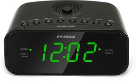 Фото 1/10 Радиобудильник Hyundai H-RCL221, черный