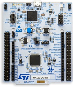 Фото 1/4 NUCLEO-G431RB, Отладочная плата Nucleo-64 на базе MCU STM32G431RB, ST-LINK/V2-1, Arduino-интерфейс
