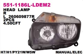 551-1186L-LD-EM2, Фара основная левая