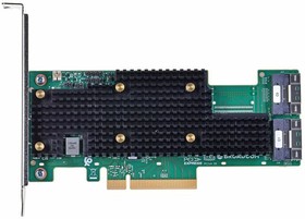HBA-адаптер Broadcom 9600-16i SGL (05-50111-00) PCIe v4 x8 LP, Tri-Mode SAS/SATA/NVMe 24G HBA, 16port (2*int SFF8654), SAS4016 IOC, RTL