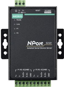 Фото 1/2 NPORT 5232I, Serial Device Server, 100 Mbps, Serial Ports - 2, RS422 / RS485