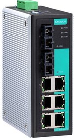 EDS-308-MM-SC-T, Ethernet Switch, RJ45 Ports 6, Fibre Ports 2SC, 100Mbps, Unmanaged