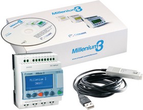 KIT CD12 SMART 24 VDC, Starter Kit Millenium 3 CD12 SMART 24 VDC, 8 DI (4 D/A), 0 AI, 0 HS, 4 RO, 0 TO, 0 AO