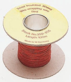 Фото 1/2 Black Hook Up Wire, 28 AWG, 100m, PVDF Insulation