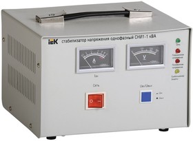 Фото 1/4 Стабилизатор напряжения IEK СНИ1 1кВА однофазный серый (IVS10-1-01000)