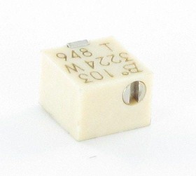 Фото 1/2 3224G-1-103E, Res Cermet Trimmer 10K Ohm 10% 0.25W(1/4W) 12(Elec)Turns 1.5mm (4.8 X 6 X 3.9mm) Gull Wing SMD T/R