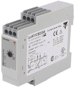 Фото 1/4 DIA01CB235A, Модуль реле контроля тока, ток AC/DC, DIN, SPDT, IP20, 115/230ВAC