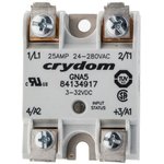 84134917, 25 A rms Solid State Relay, Zero Voltage Turn-On, Panel Mount, TRIAC ...