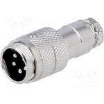 MIC345, Вилка, микрофонный, "папа", PIN 5, на провод, прямой