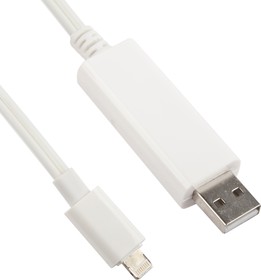 LED USB Дата-кабель для Apple 8 pin белый, коробка