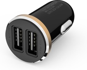 Фото 1/2 Автомобильная зарядка LDNIO 2 USB выхода 2,1А + кабель Micro USB DL-C22 черное, коробка