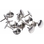 Кнопки канцелярские BRAUBERG, металлические, серебристые, 10 мм, 50 шт. ...